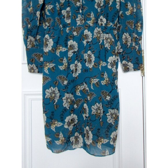 Derek Lam Silk/Cotton Dress,floral, sz.6, lined, dark turquoise - Picture 8 of 8